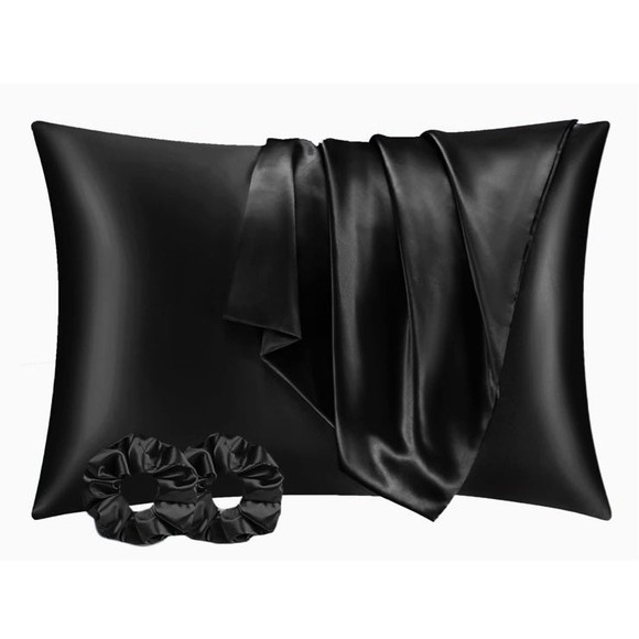 Other - Satin Pillowcase Set of 2, Black Pillowcases for Hair and Skin Set of 2